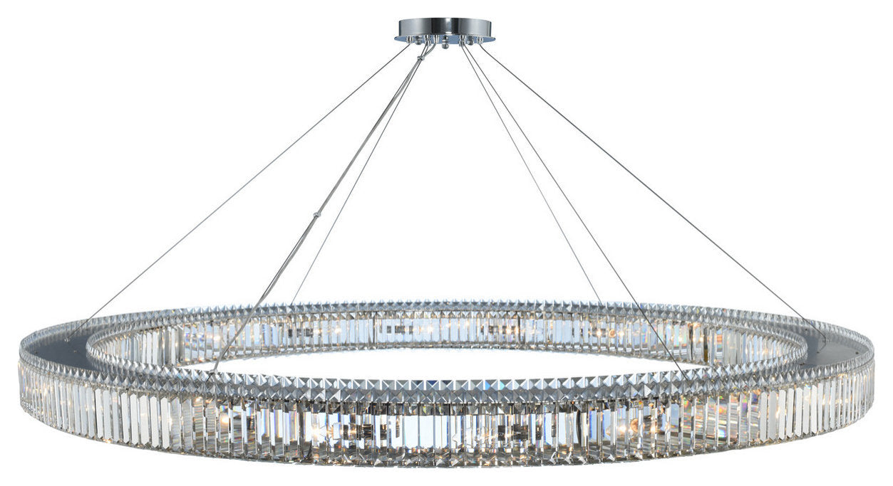 Allegri 11716010FR001 20 Light Pendant Rondelle ChromeBy Allegri Crystal by Kalco Lighting