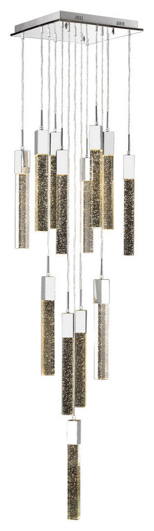The Original Glacier Avenue 13-Light 1Flush Mount with Pendant in ChromeBy Avenue Lighting