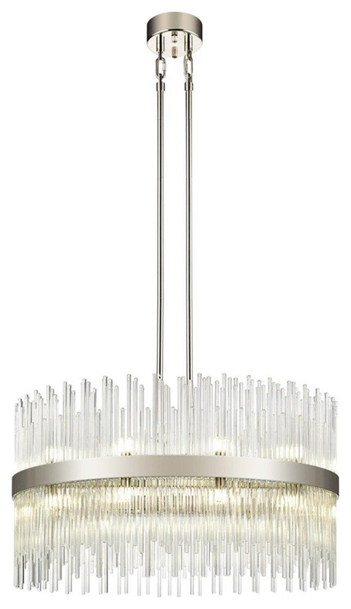 Citadel 22 Light Chandelier, Polished NickelBy ZEEV LIGHTING