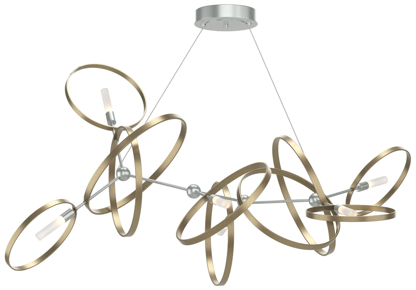 Celesse 32"W Soft Gold Accented Vintage Platinum Standard Pendant