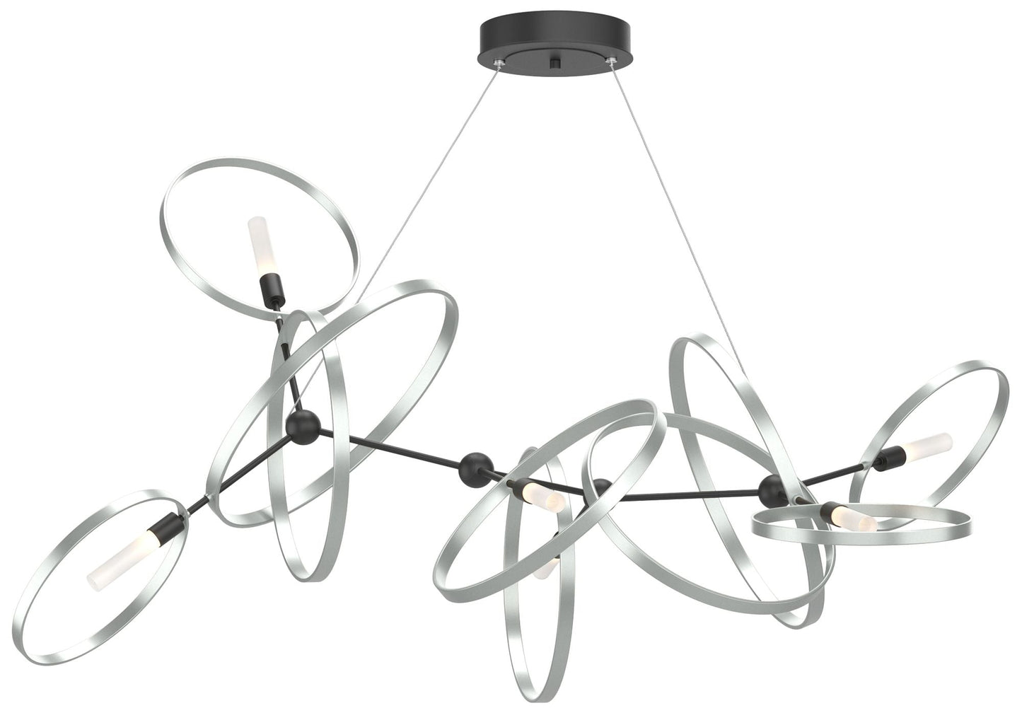 Celesse 32"W Vintage Platinum Accented Black Standard Pendant