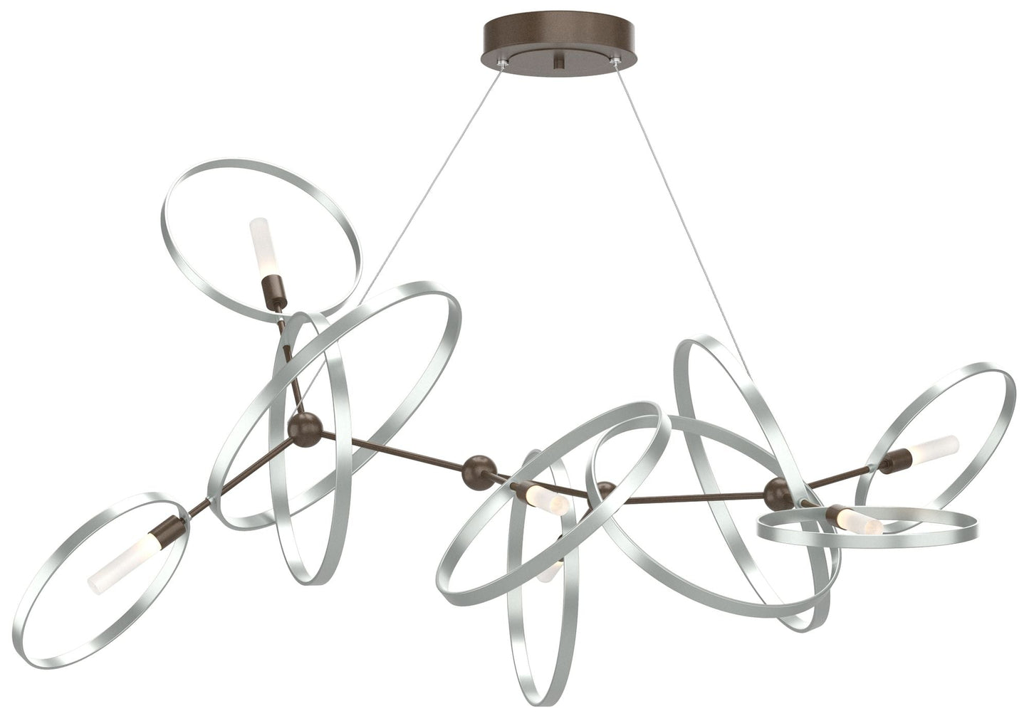 Celesse 32"W Vintage Platinum Accented Bronze Standard Pendant