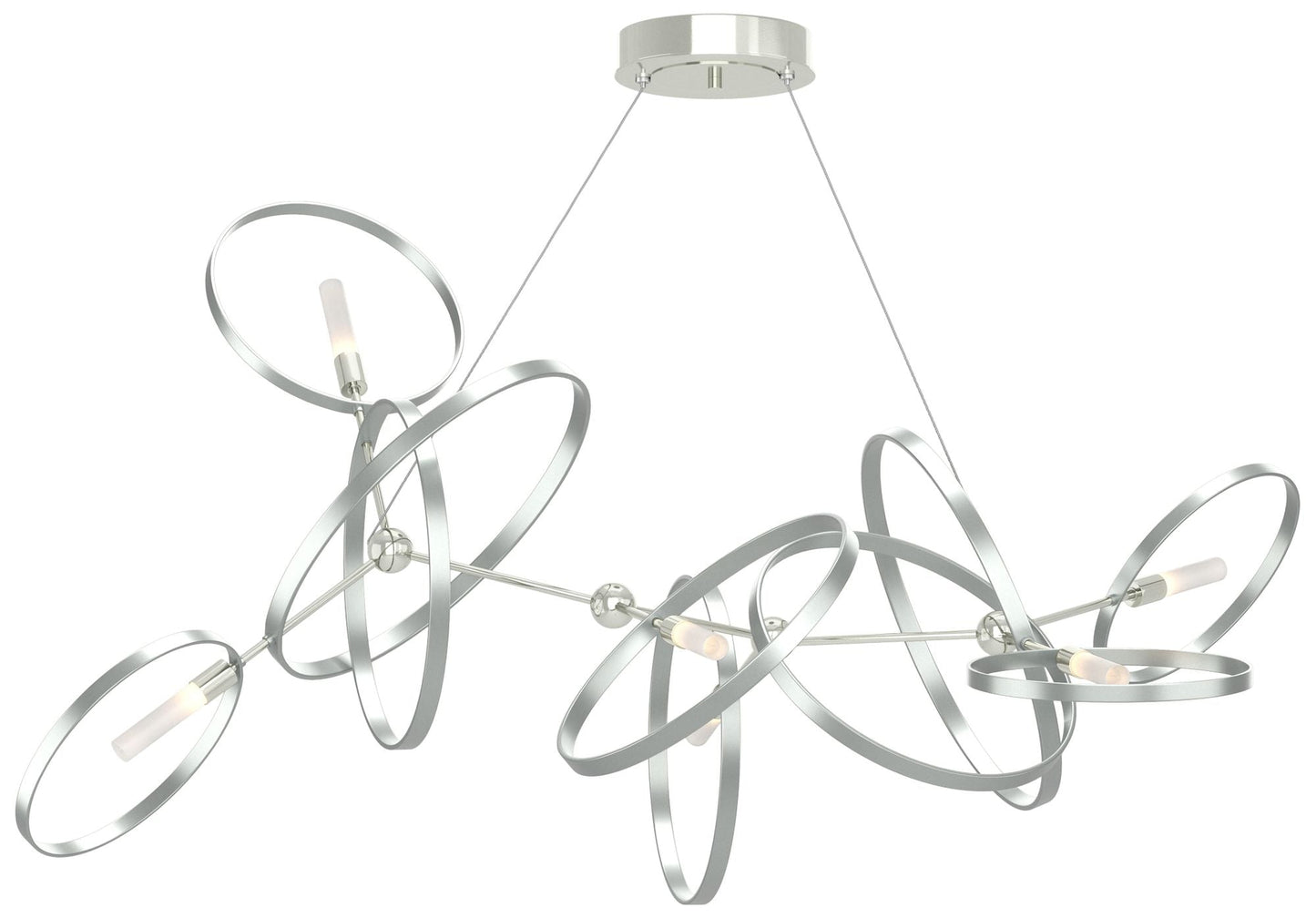 Celesse 32"W Vintage Platinum Accented Sterling Standard Pendant