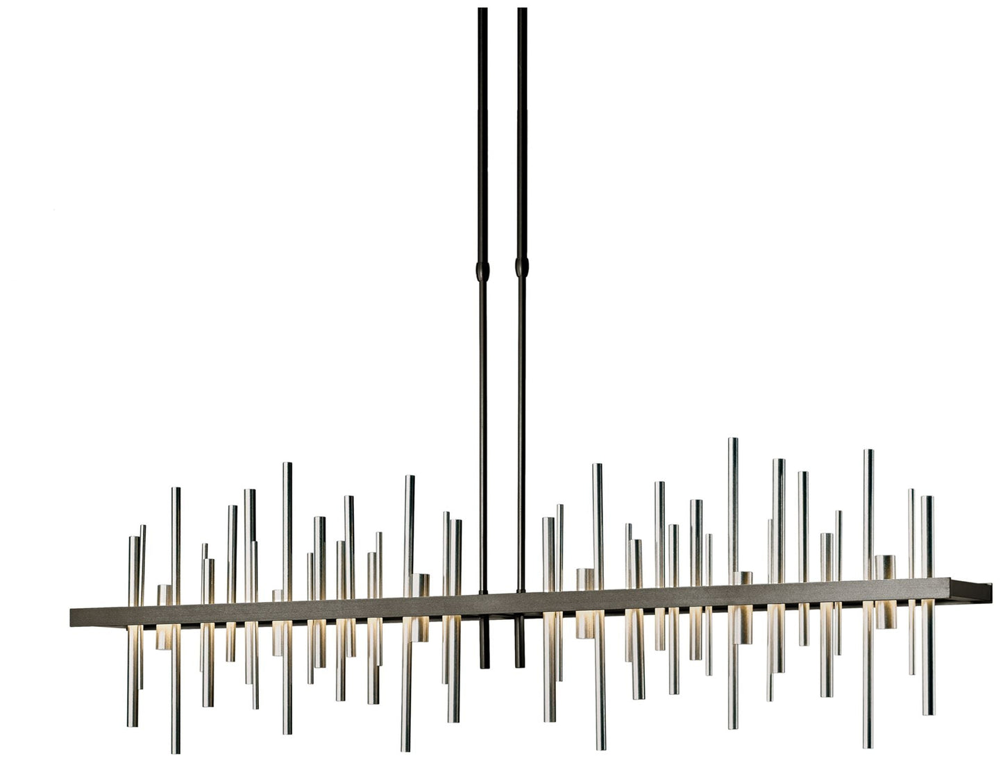 Cityscape 51.9" Wide Large Oil Rubbed Bronze And Platinum LED Pendant