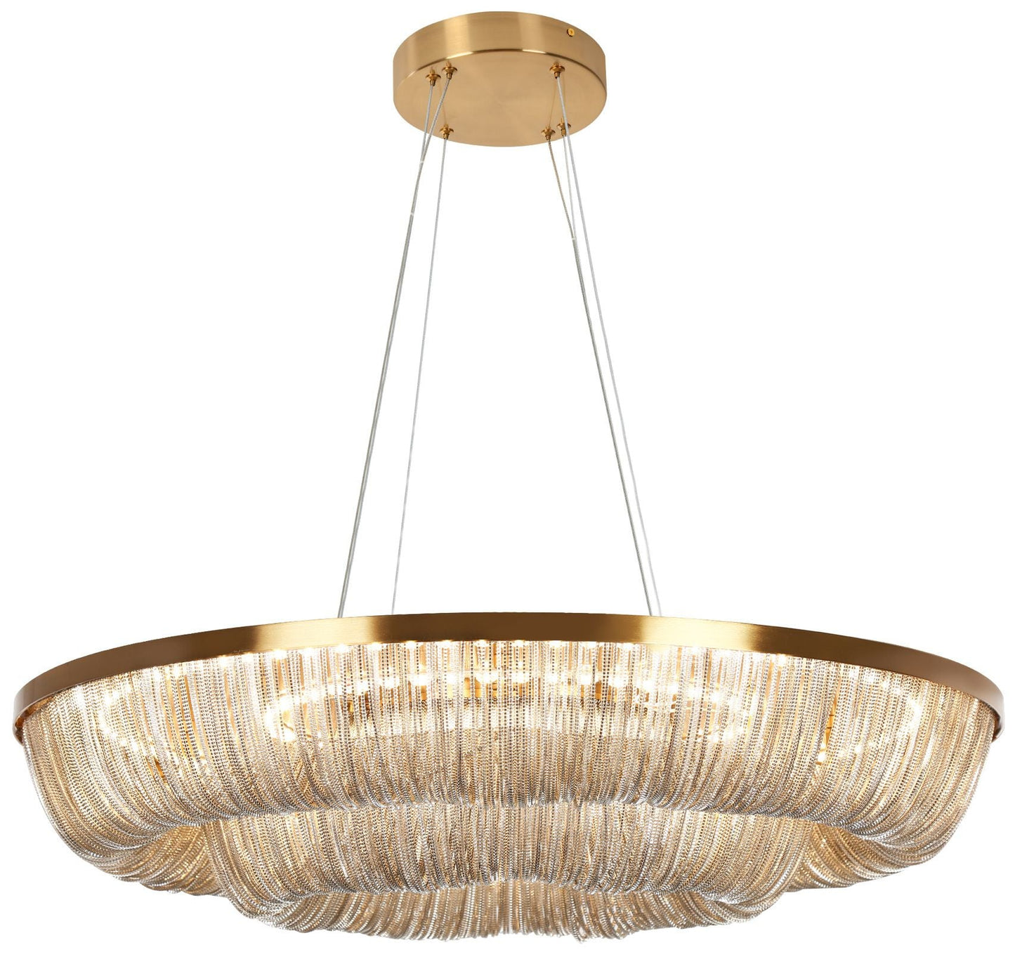 Coasfri 1-Light LED Gold Fringe Chandelier