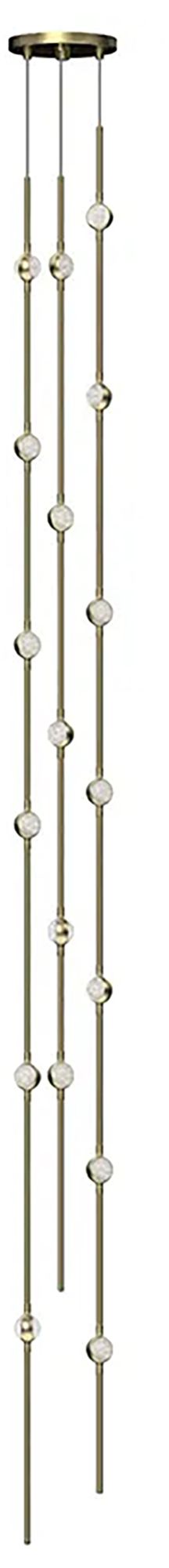 Constellation Andromeda 6"W Tall Brass 3000K Clear Lens Round LED Pend