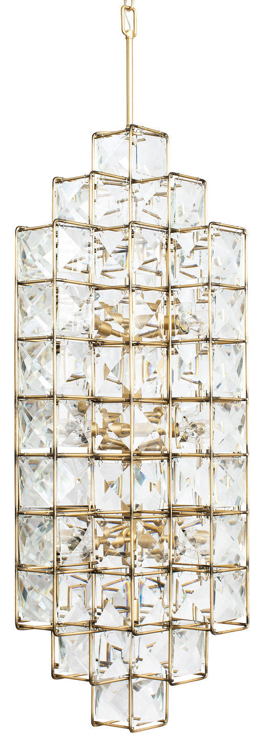 Varaluz 329F14CG 14 Light Foyer Pendant Cubic Calypso GoldBy Varaluz