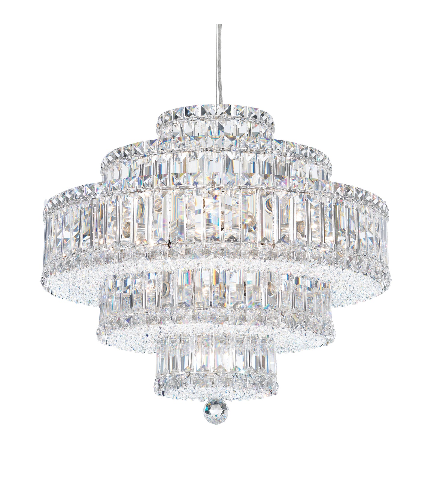 Plaza 22 Light Pendant Staless Steel Clear Crystals From SwarovskiBy Schonbek