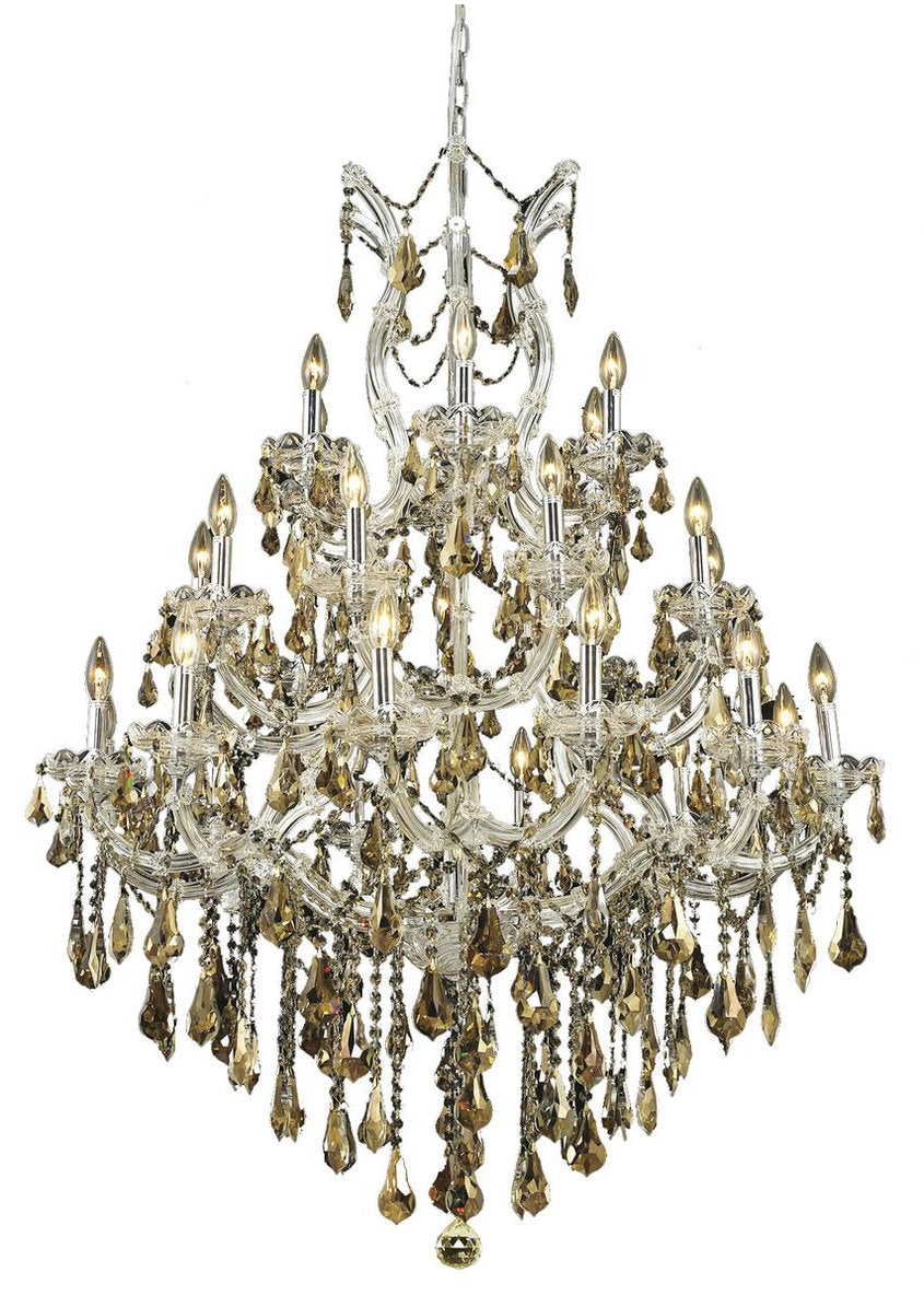 2801 Maria Theresa Collection Large Hanging Fixture, Clear, Royal CutBy Elegant Furniture & Lighting