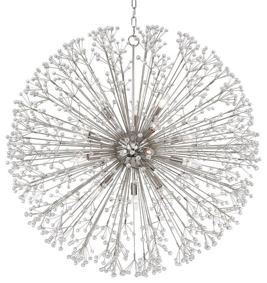 Glam Sixteen Light Chandelier-Polished Nickel Finish - ChandelierBy Bailey Street Home