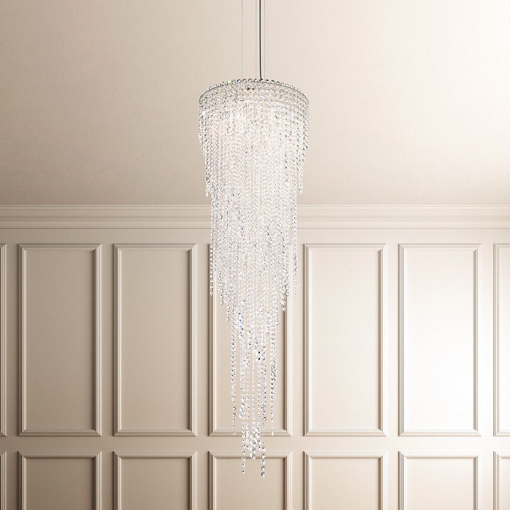 Schonbek Ch1813N-401H 5 Light Crystal Pendant, Polished Stainless SteelBy Schonbek