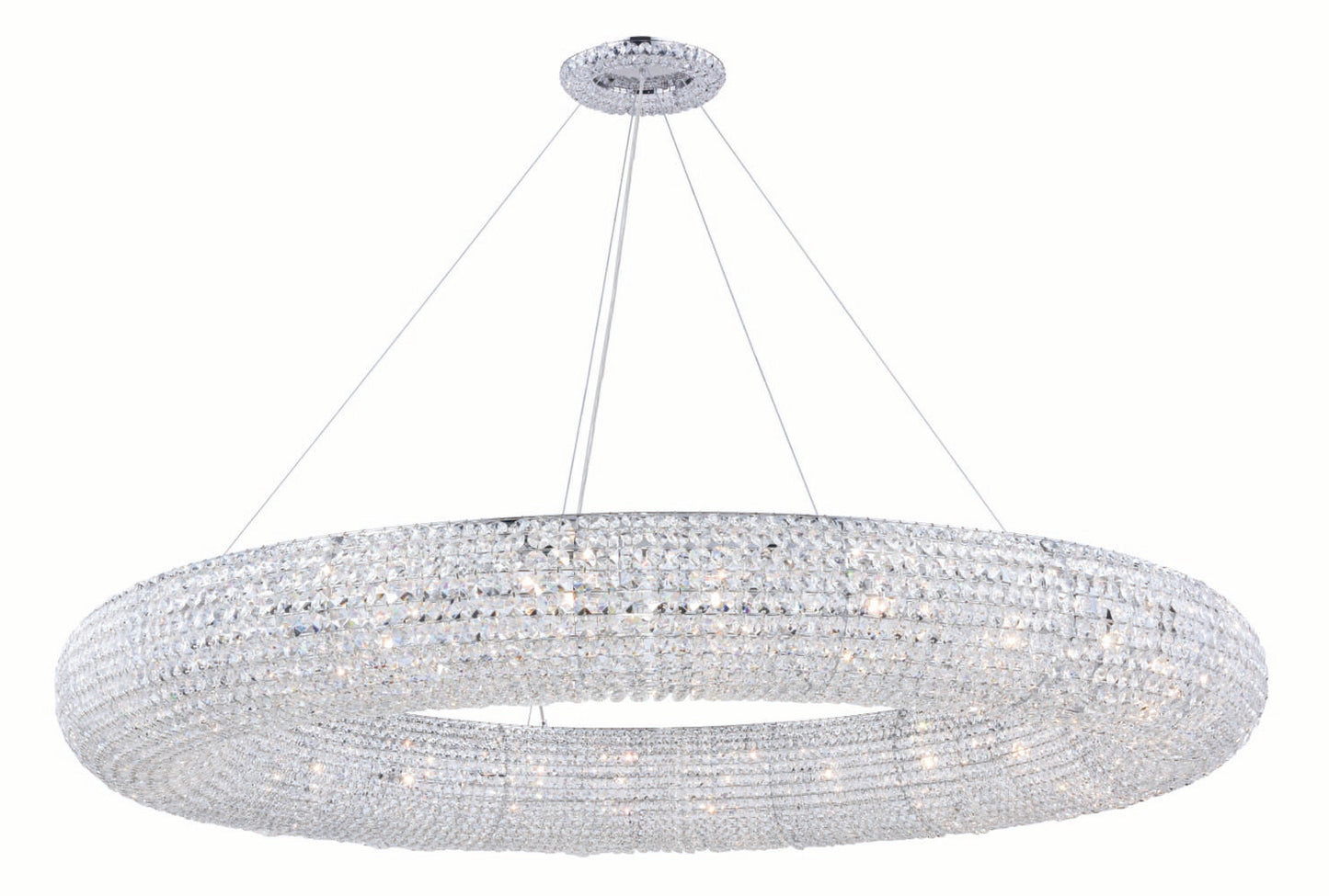 Elegant 2114G59C/RC Paris 24 Light Chrome Chandelier Clear Royal Cut CrystalBy Elegant Furniture & Lighting