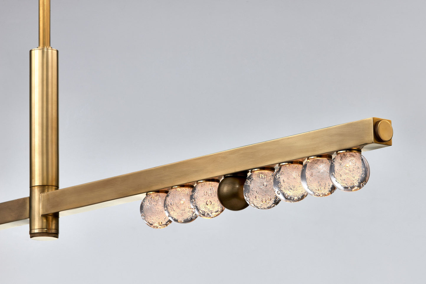 Annecy 50.5" Wide 2-Light Vintage Brass Linear PendantBy Corbett Lighting