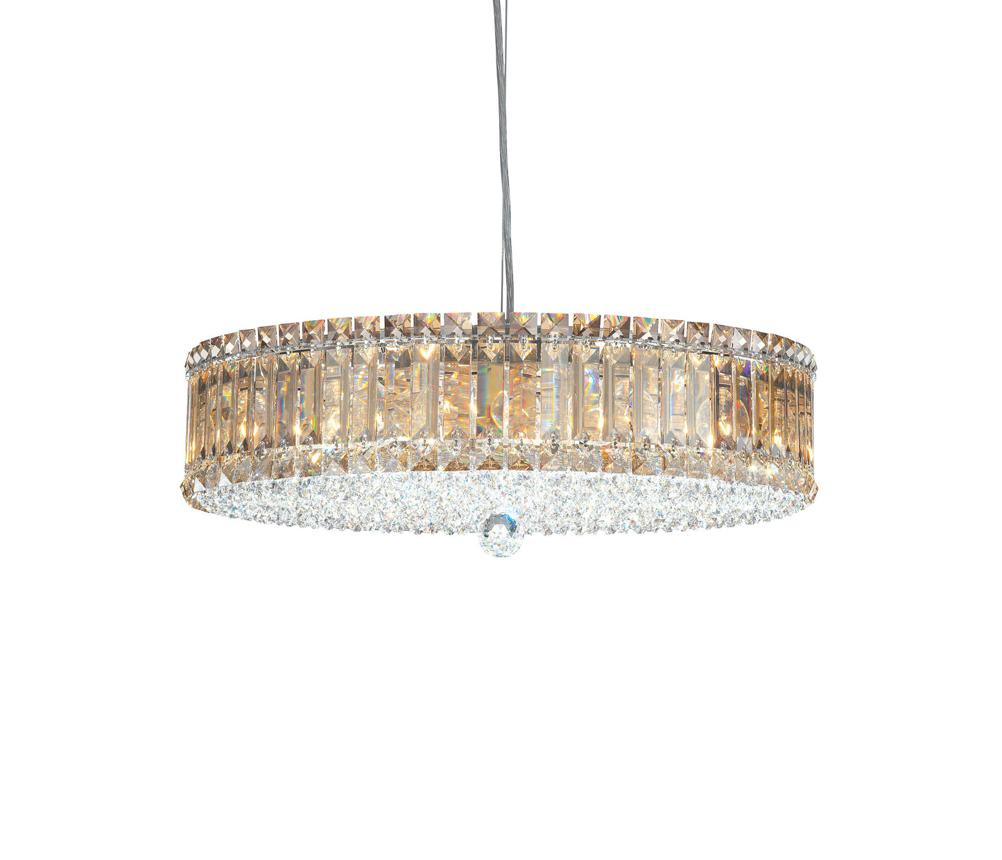 Plaza 15 Light Pendant Staless Steel Clear Crystals From SwarovskiBy Schonbek