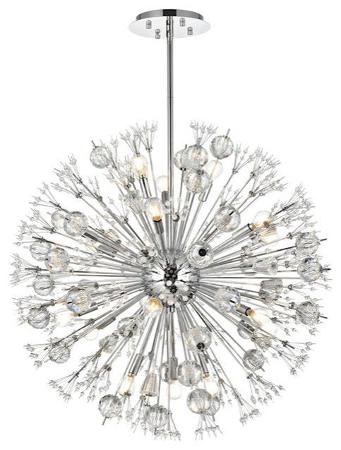 Elegant Lighting Vera 18 Light Pendant, Chrome, 2500D32CBy Elegant Furniture & Lighting