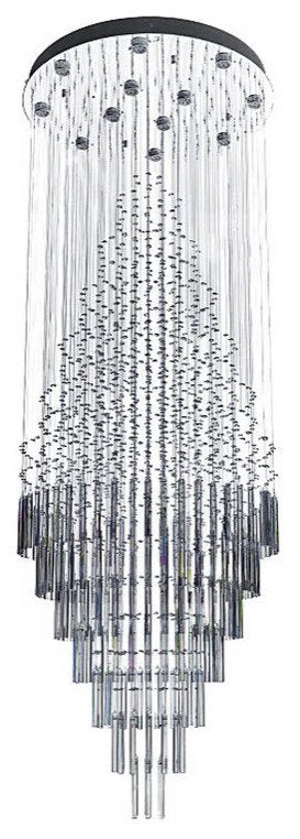 Sestri Ponente | Stylish Transparent Crystal Chandelier, Dia47.2×h98.4" / Dia120×h250cm, Cool LightBy Miron Demid LLC