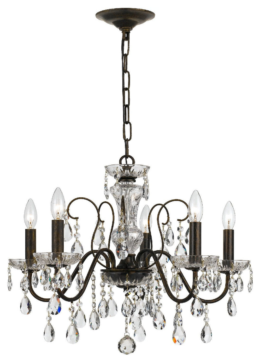 Crystorama Lighting Group 3025-CL-S Butler 5 Light 23"W Crystal - EnglishBy Crystorama Lighting
