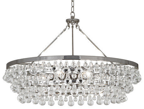 Robert Abbey S1004 Six Light Chandelier Bling Polished NickelBy Robert Abbey, Inc.