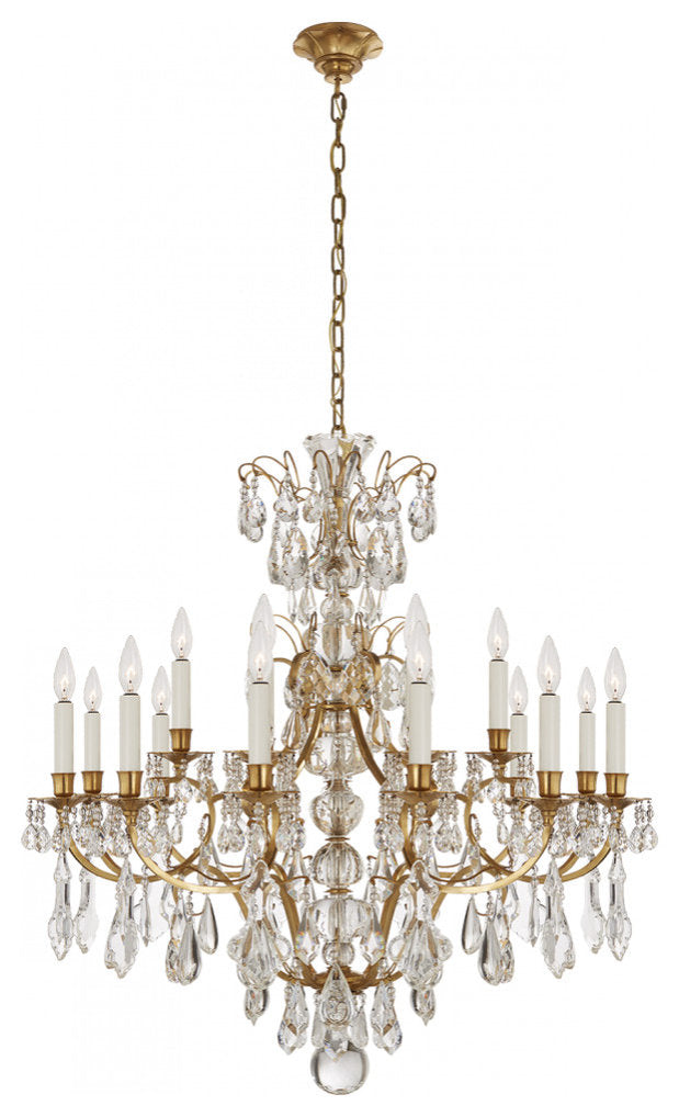 Antoinette Natural Brass and Crystal Medium ChandelierBy Ralph Lauren Home