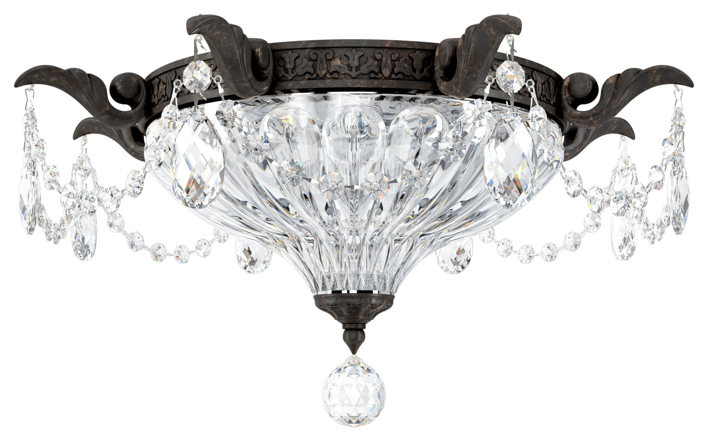Milano 2 Light Heirloom Bronze Clear Crystals SwarovskiBy Schonbek