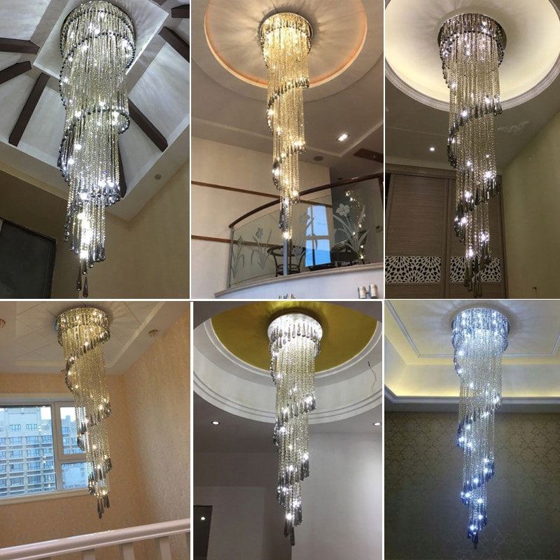 Villeneuve-Loubet Cascade | Smoke Gray Modern Crystal Chandelier, 23.6''By Miron Demid LLC
