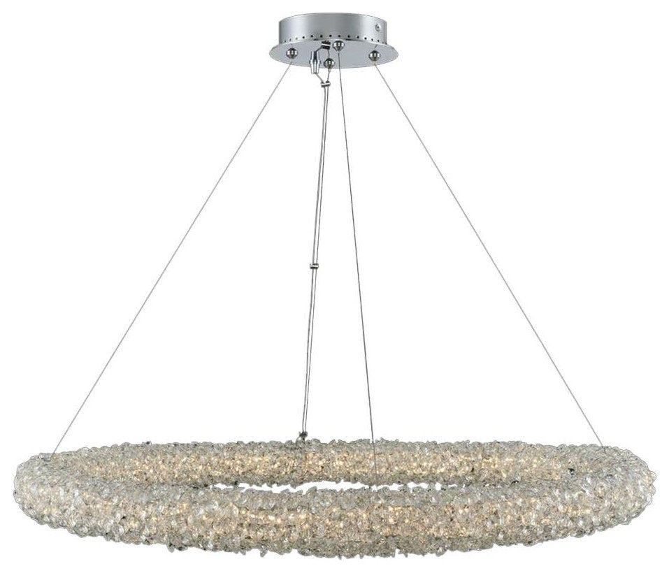 Modern Chrome Lina Pendant Crystal EleganceBy KALCO LIGHTING