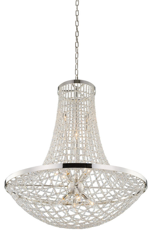 Allegri 036457014FR001 12 Light Pendant Felicity Polished SilverBy Allegri Crystal by Kalco Lighting