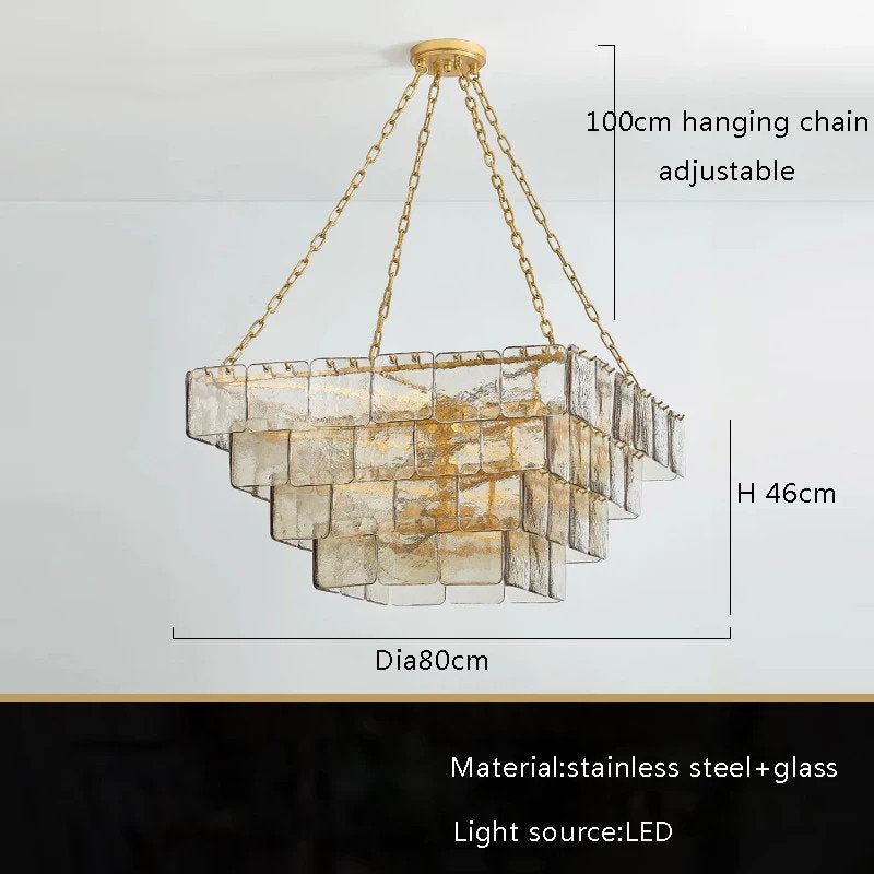 Welle Glass Chandelier, 80cm (31")By MORSALE