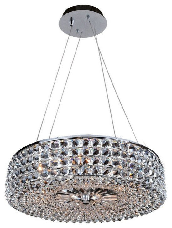 Allegri Crystal, Arche Round Pendant, 24"By Allegri Crystal by Kalco Lighting