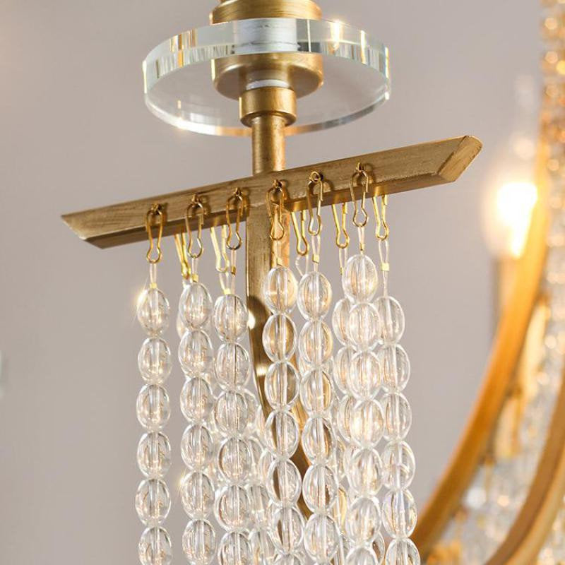 Creative Contemporary LED Crystal Chandelier With Beads, 8 LightsBy Miron Demid LLC