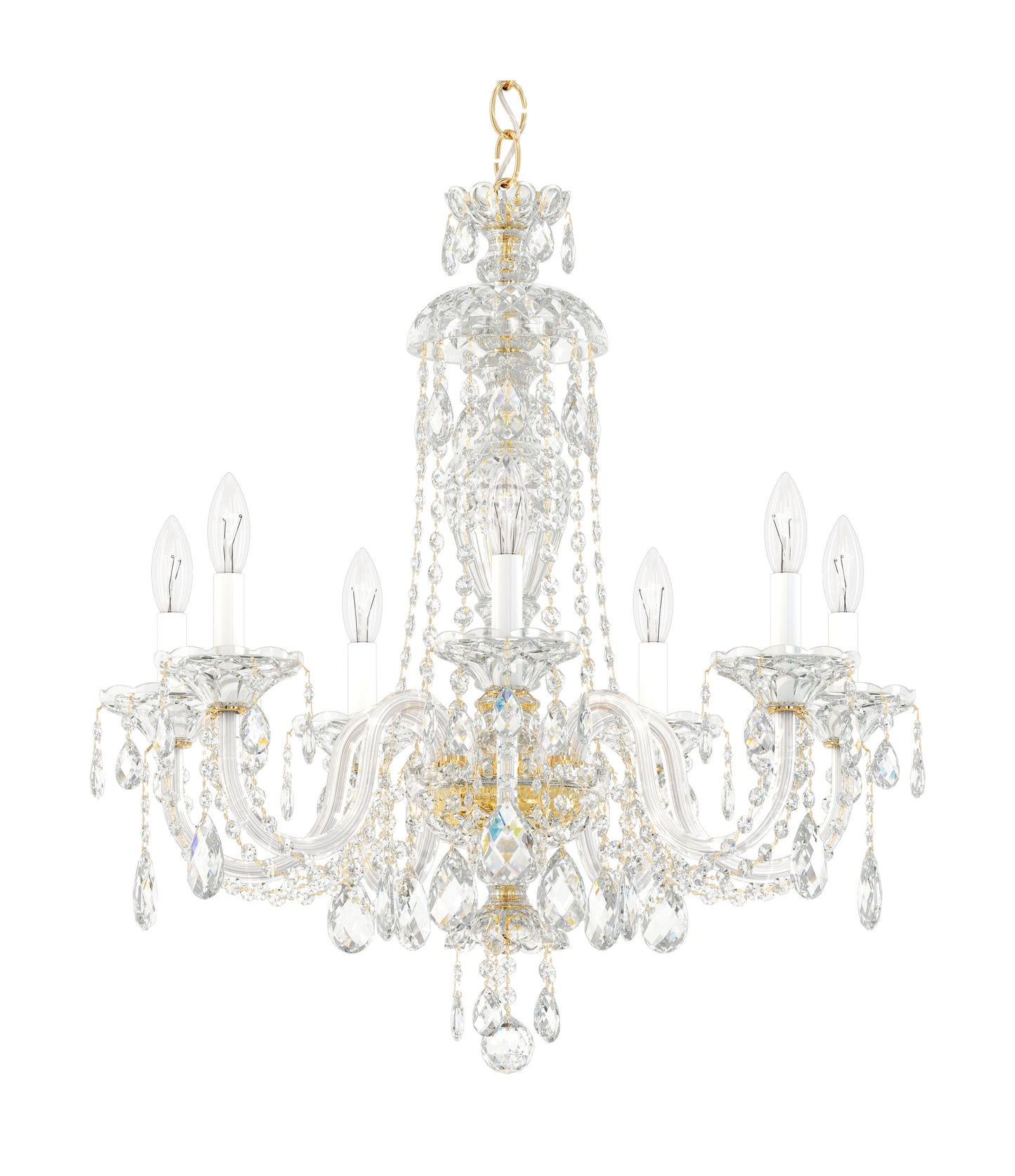 Schonbek 2995-211S, 7 Light Crystal Chandelier In AureliaBy Schonbek