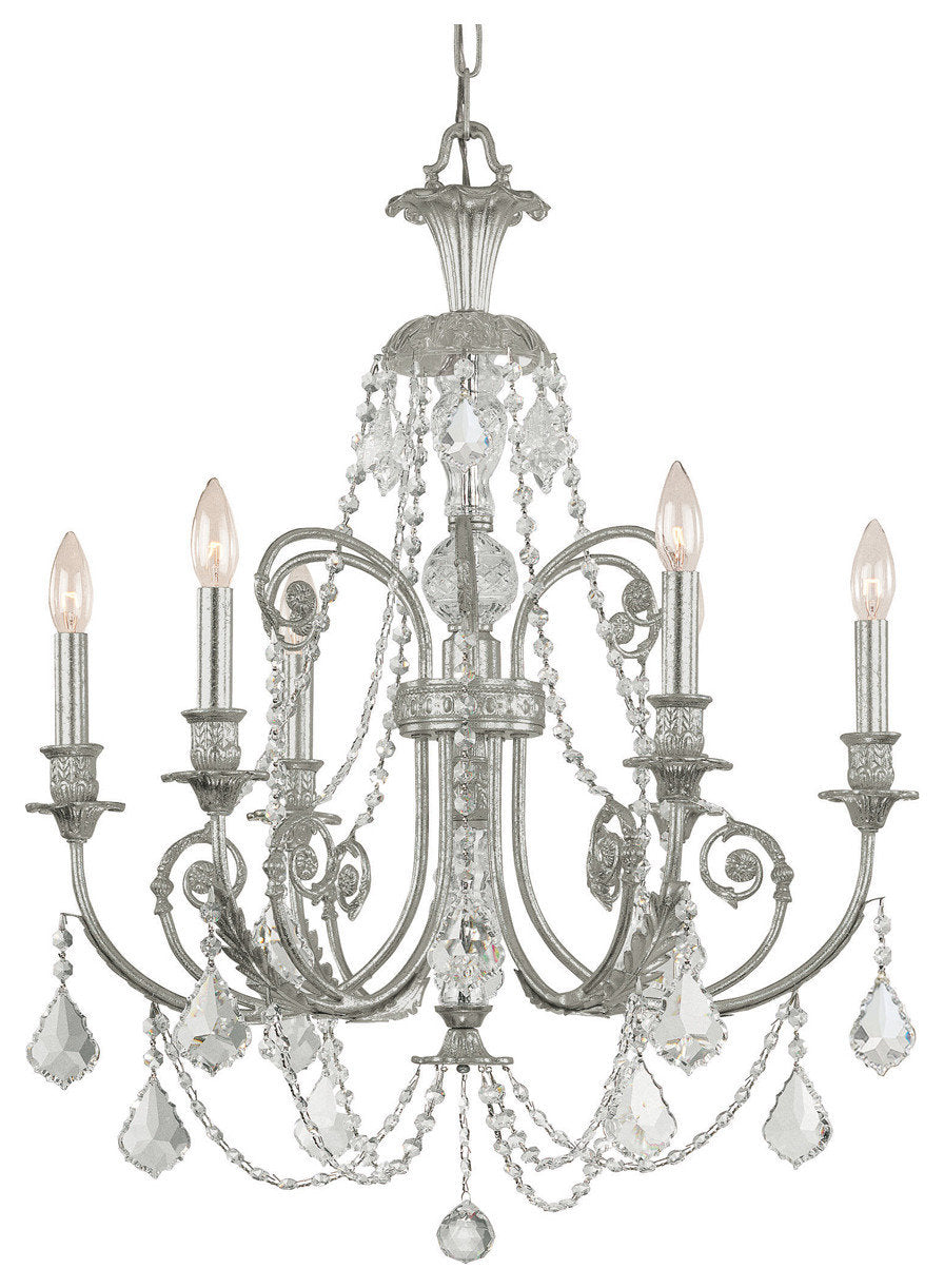 Crystorama 5116-OS-CL-SAQ Regis - Six Light ChandelierBy Crystorama Lighting