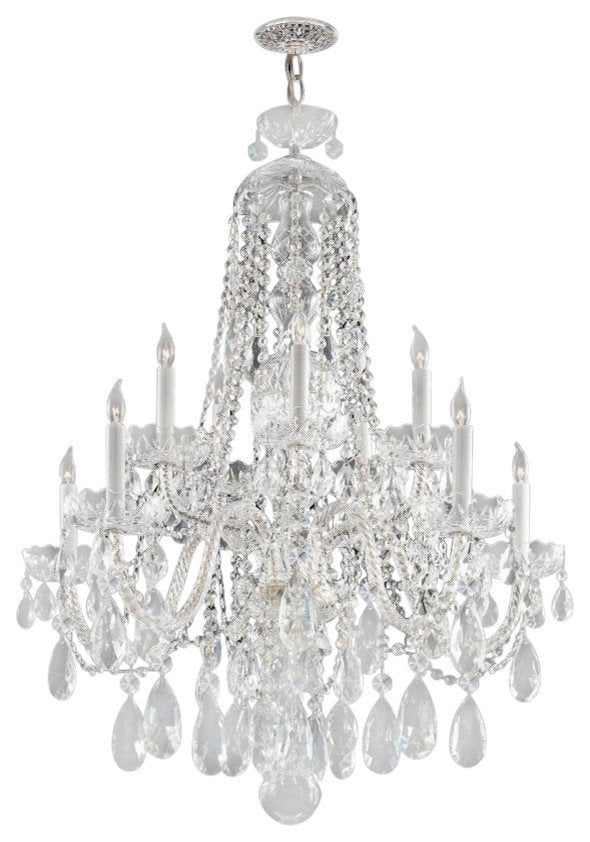 Traditional Crystal 10 Light Clear Swarovski Strass Crystal Chrome ChandelierBy Crystorama Lighting
