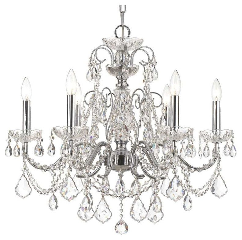Crystorama 3226-CH-CL-SAQ Imperial - Six Light ChandelierBy Crystorama Lighting