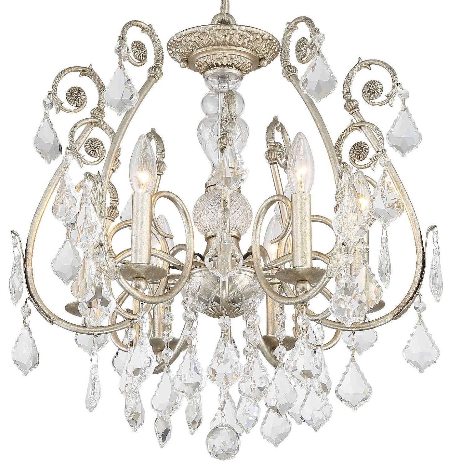 Crystorama Lighting Group 5115-CL-S Regis 6 Light 20"W Crystal - Olde SilverBy Crystorama Lighting