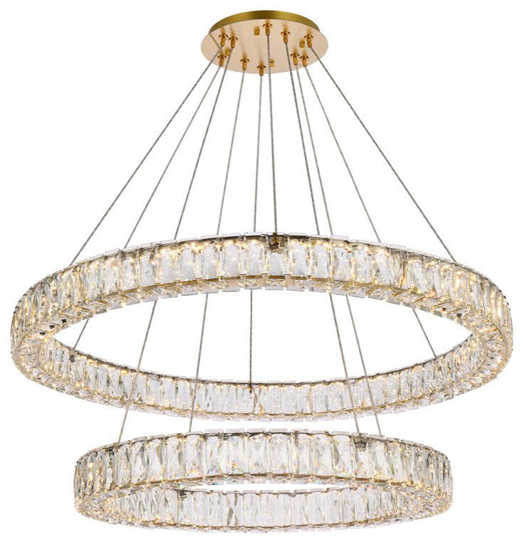 Monroe LED Chandelier in GoldBy Elegant Furniture & Lighting