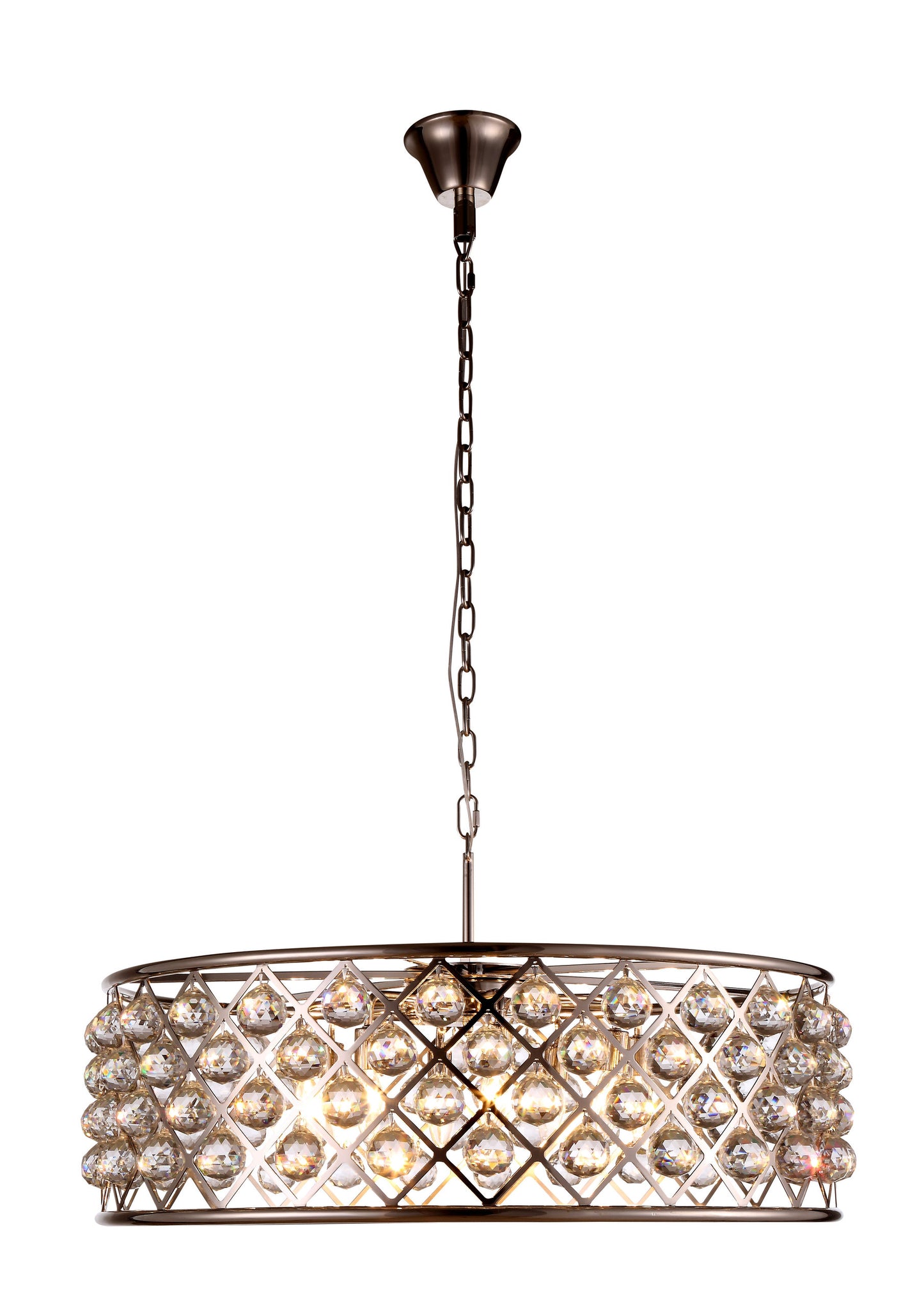 1214 Madison Collection Pendant Lamp,32''x10.5'',Polished Nickel/ClearBy Elegant Furniture & Lighting