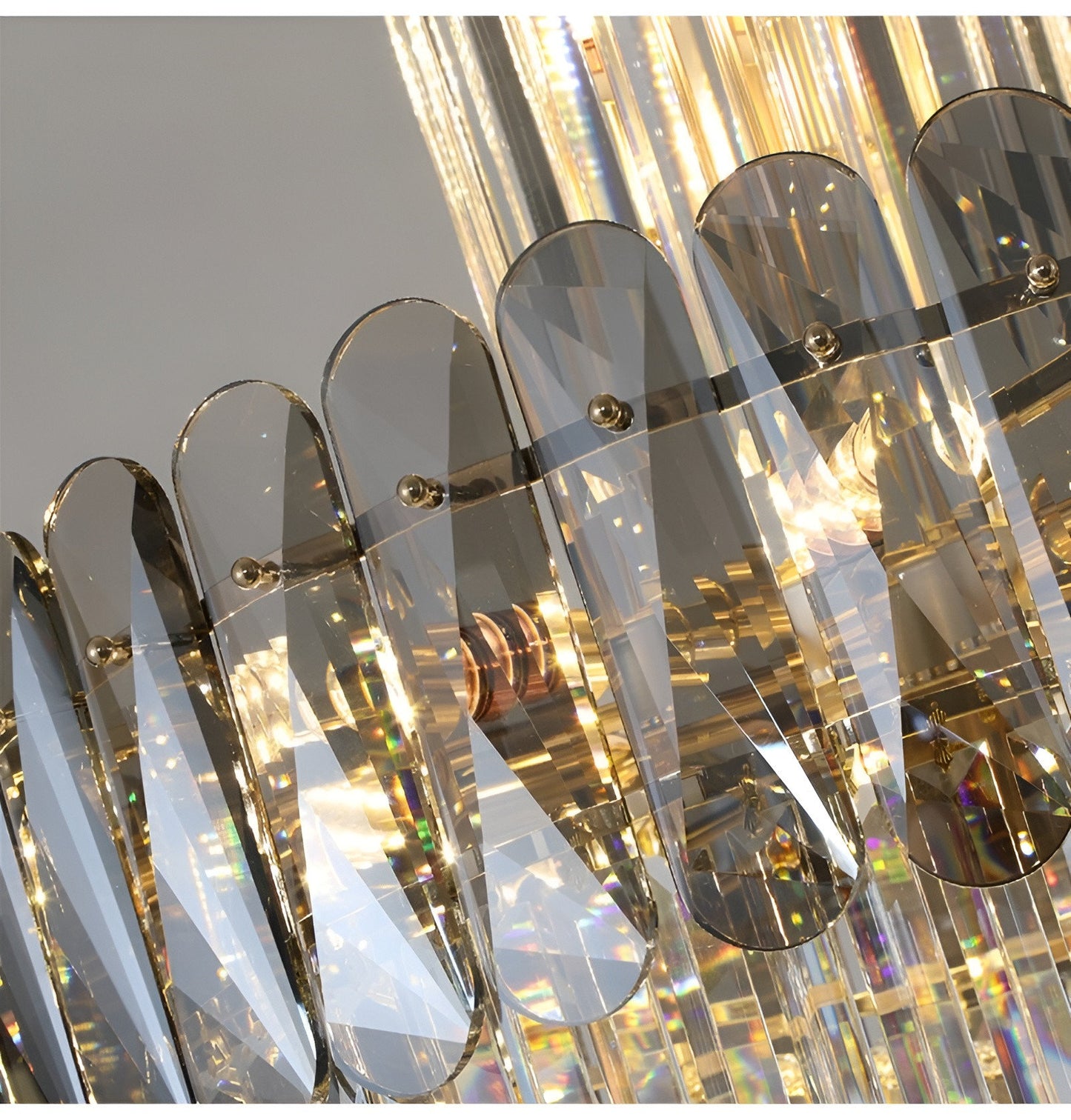 Le Cannet | Luxury Spiral Crystal Chandelier For Stairway, Smoky Gray, 15.8''By Miron Demid LLC