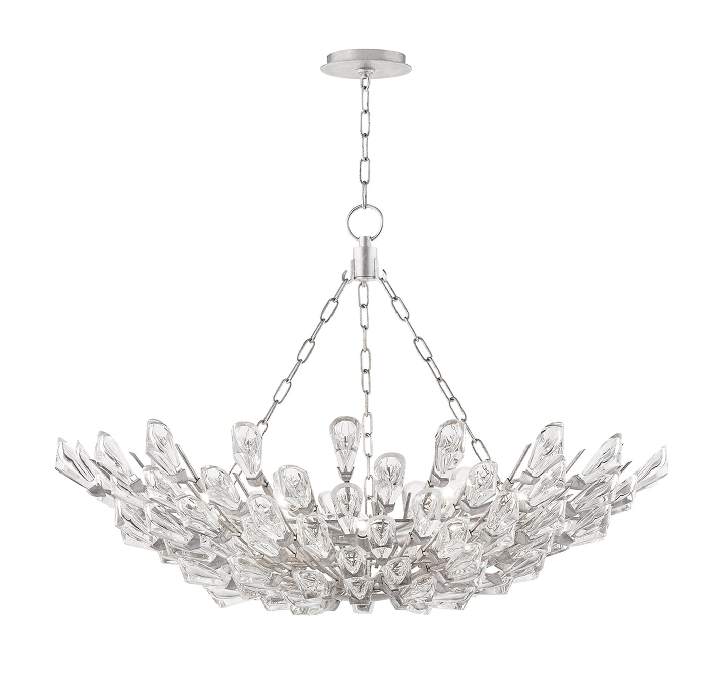 Tulip 9 Light 40" Chandelier, Clear K9 Crystal, SilverBy Hudson Valley Lighting