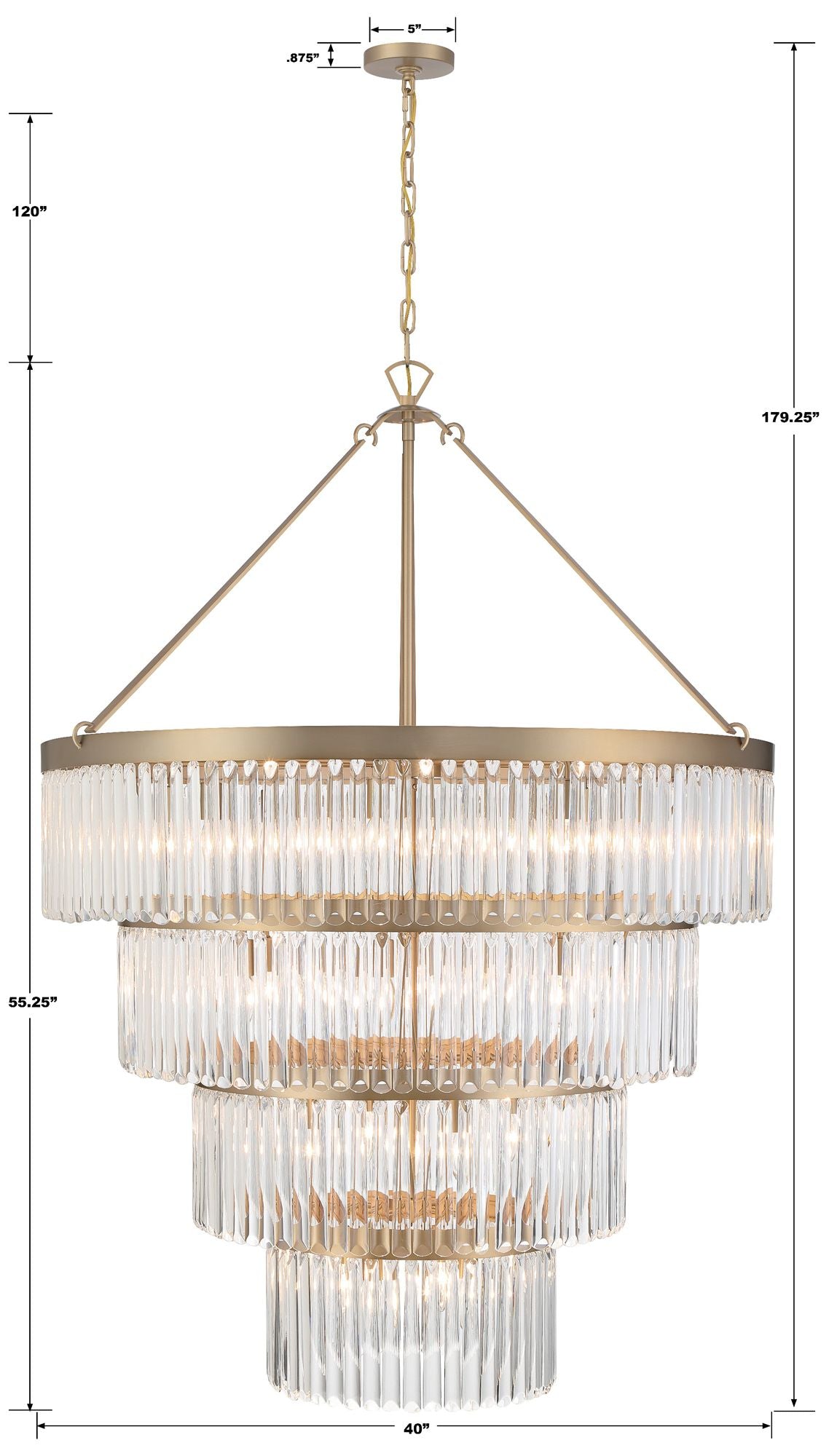 22 Light Modern Gold Chandelier
