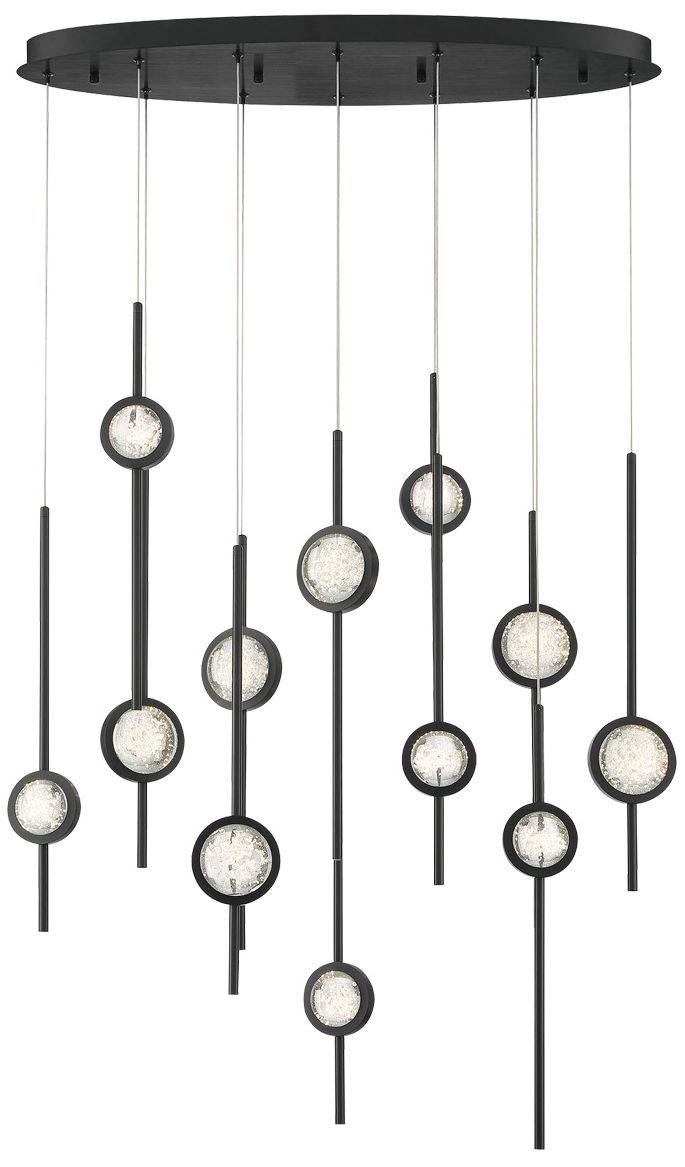 fase Barletta 23.50 In. x 12 In. Integrated LED Chandelier in Black