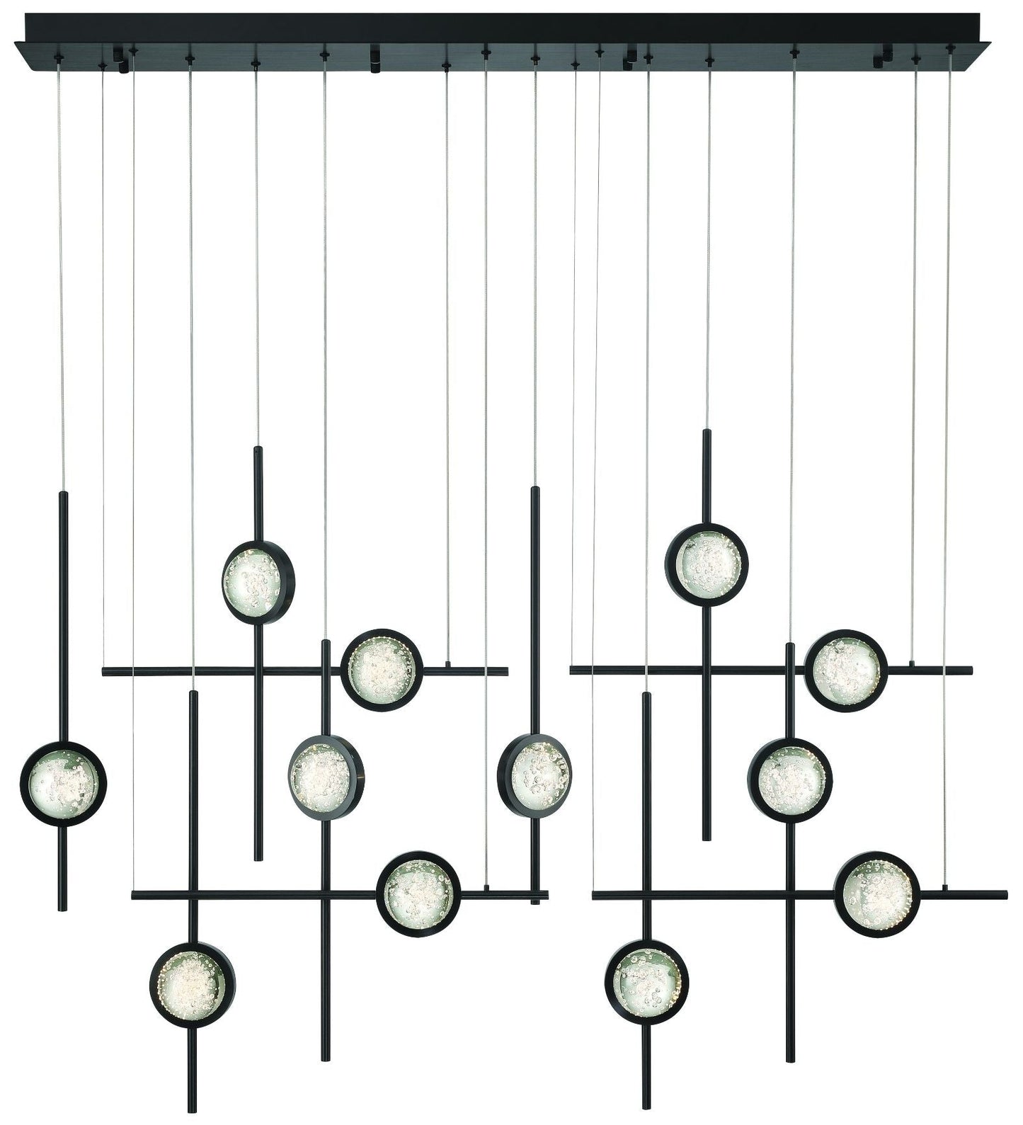 Eurofase Barletta 53" LED Chandelier Black