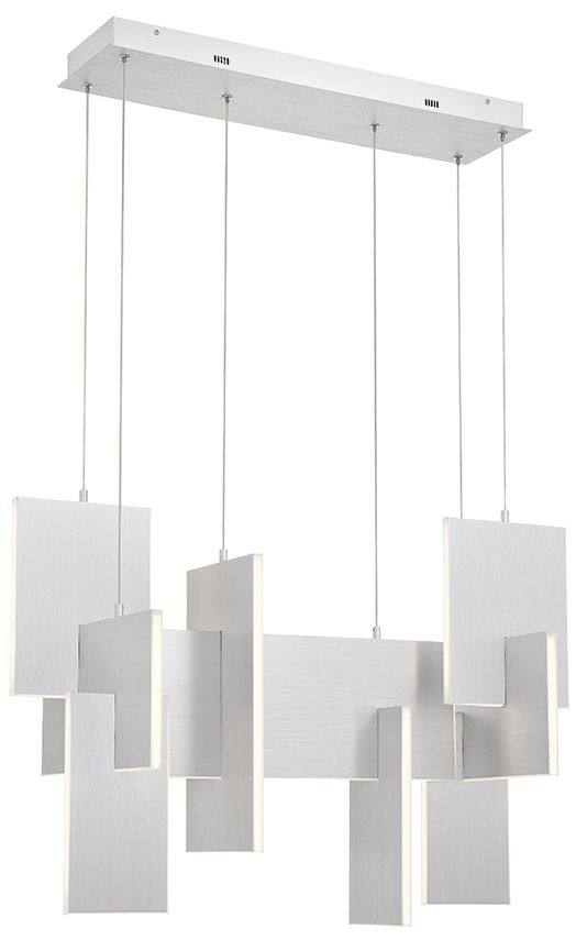fase Coburg 23 In.x14 In. Chandelier in Aluminum