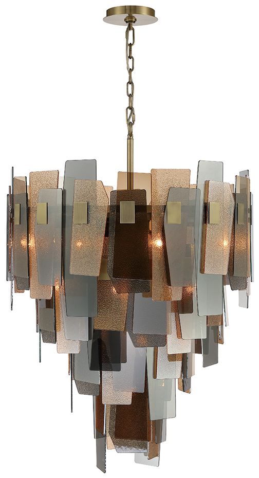 fase Cocolina 42 In. x 29 In. Chandelier in Brass