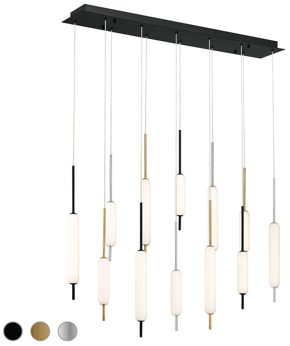 fase Cumberland 21.75 In. x 7.25 In. Integrated LED Chandelier in Black