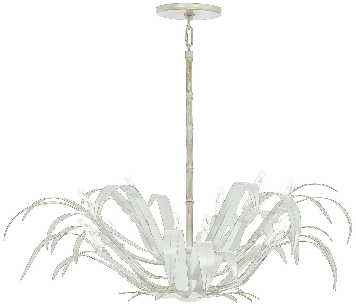 fase Kagra 12 Light 16.5" Pendant in Distressed White