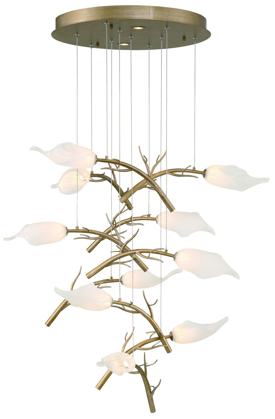 fase Matera 22" LED Chandelier Gold