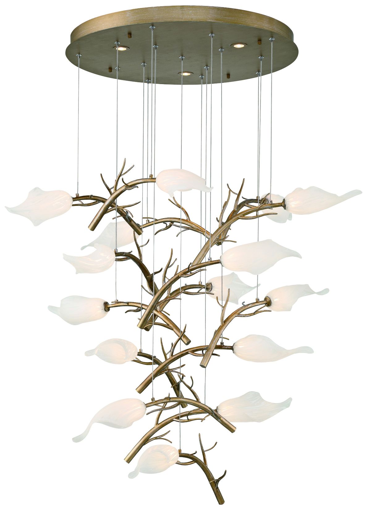 Eurofase Matera 32" Wide Gold 15-Light LED Chandelier