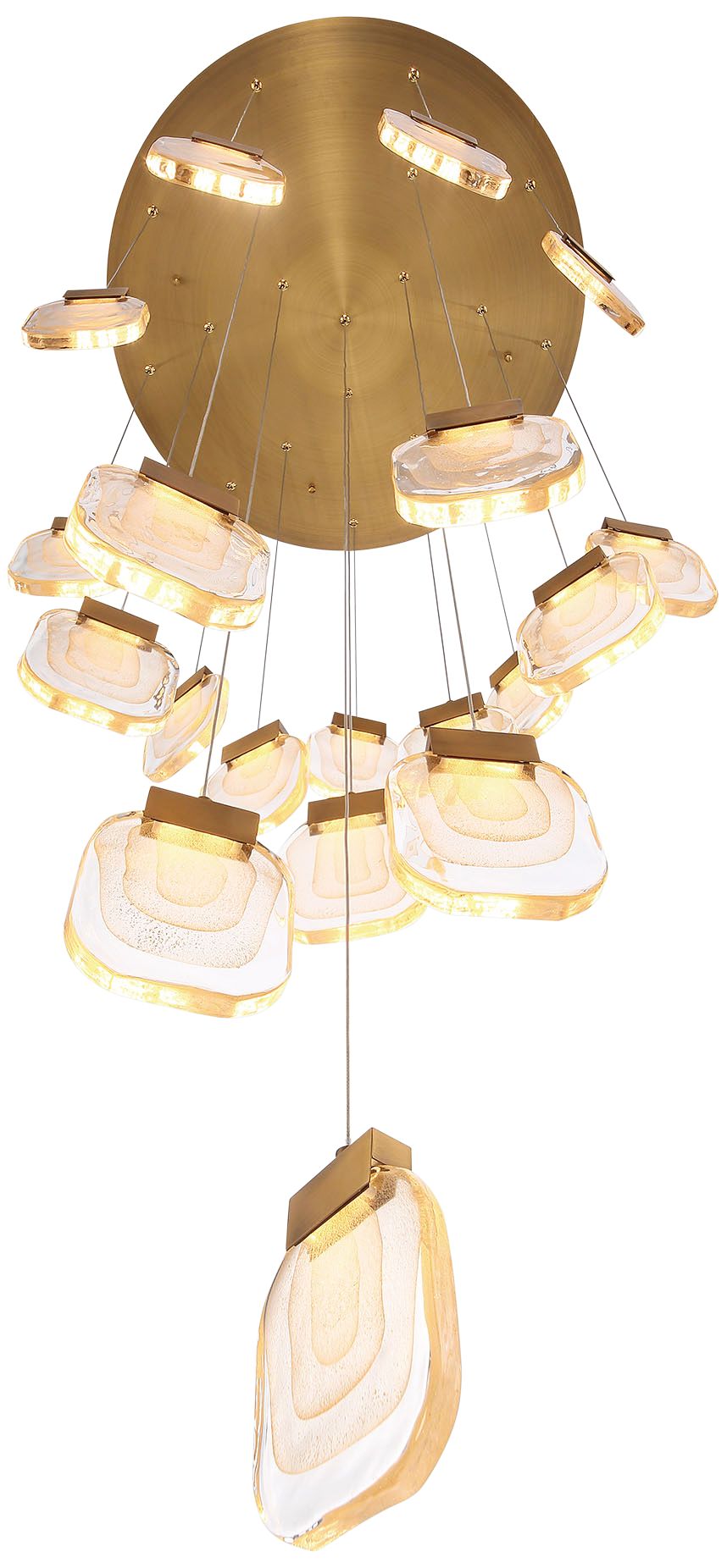 fase Paget 28 3/4" Wide Gold LED Multi-Light Pendant
