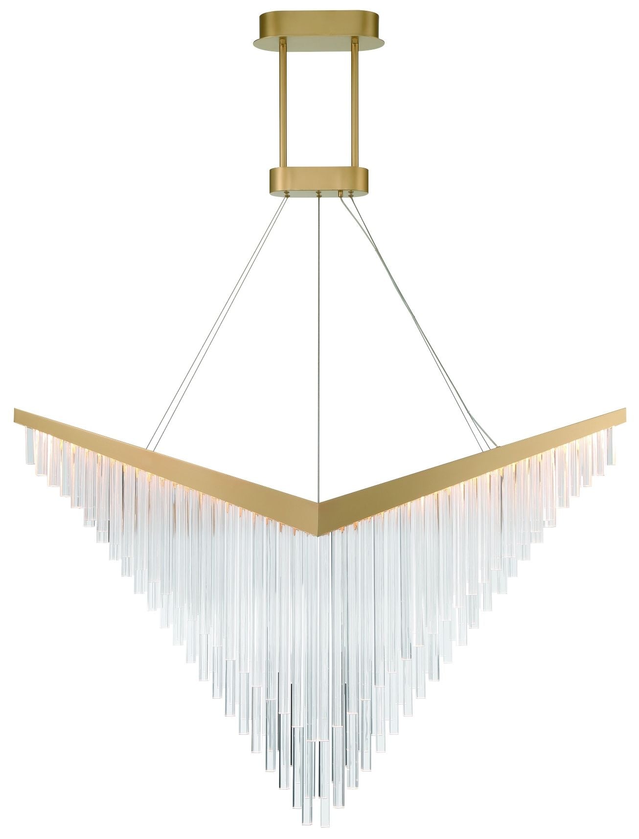 rase Vivien 60" LED Chandelier Gold